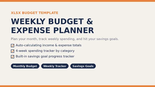 Cover of Weekly Budget & Expense Planner