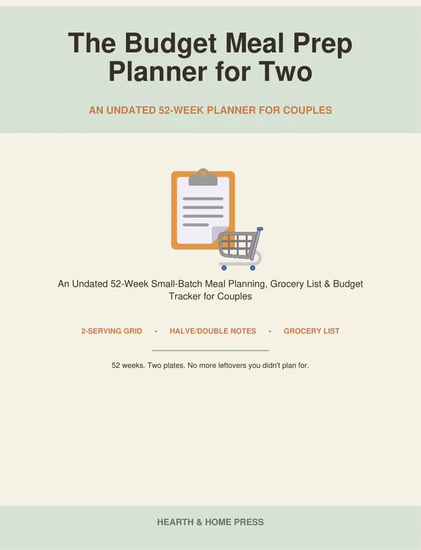 Cover of The Budget Meal Prep Planner for Two